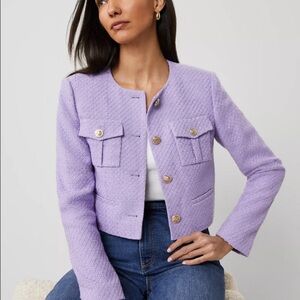 Ann Taylor Lilac Textured Blazer